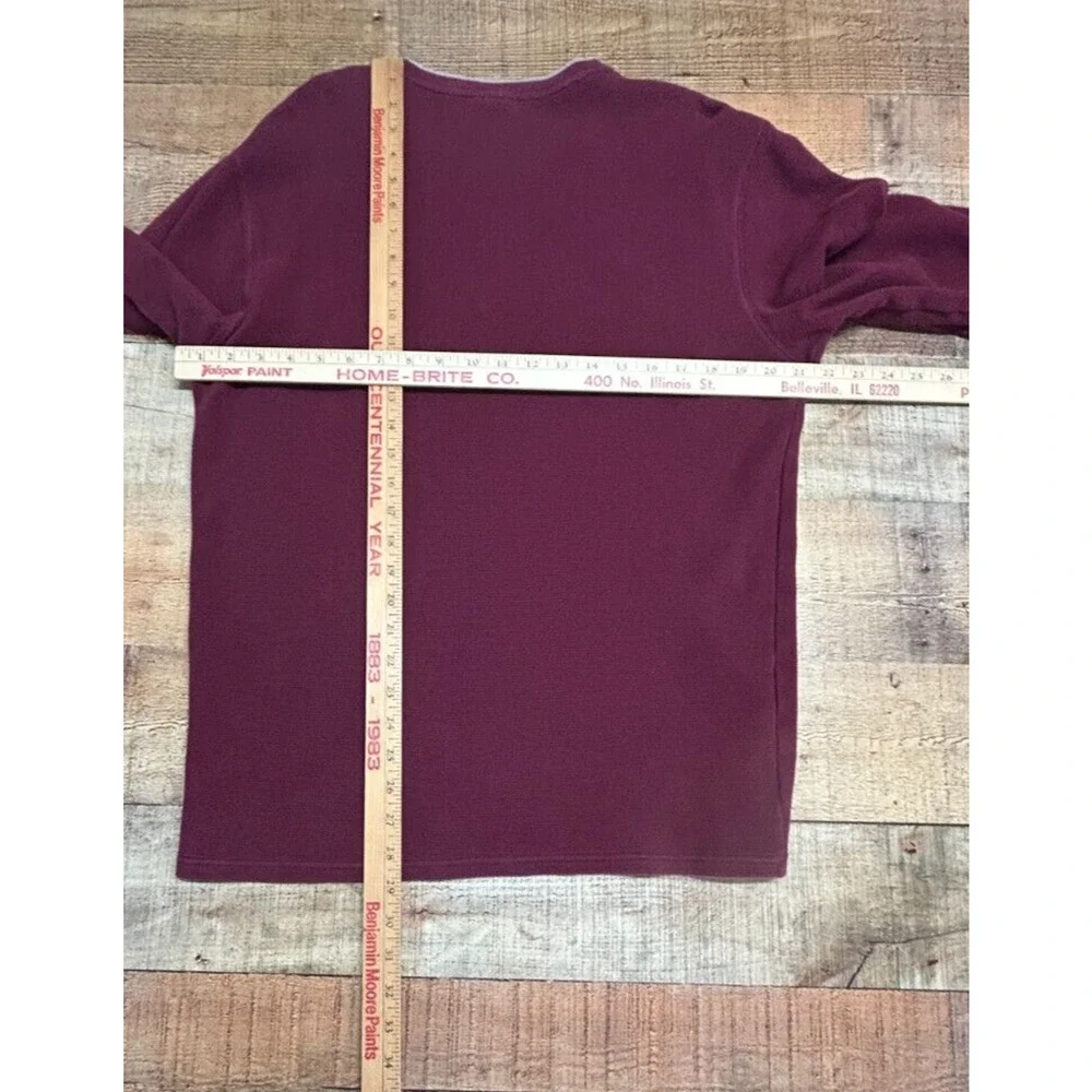 Polo Ralph Lauren Sleepwear Mens Large Red‎ Waffle Knit Thermal Pajama Top